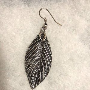 Oxidized Metal Leaf Earrings